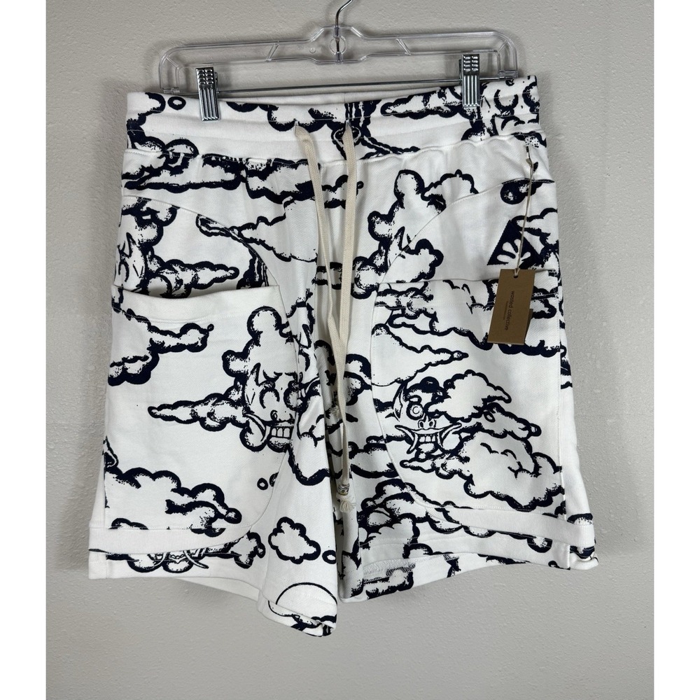 Wasted Co Good Times‎ Dragon Cloud Monster Indigo Men's Cargo Shorts Size Medium